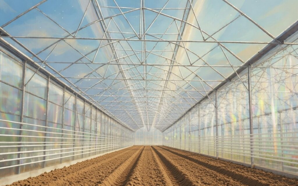 Anahtar teslim sera kurulumu yapılan modern tarım serası