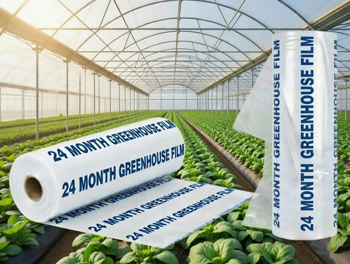 24-month UV-stabilized greenhouse plastic