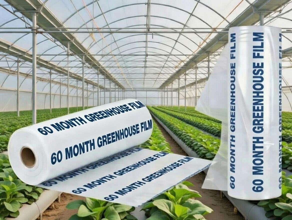 60-month long-lasting UV-stabilized greenhouse plastic